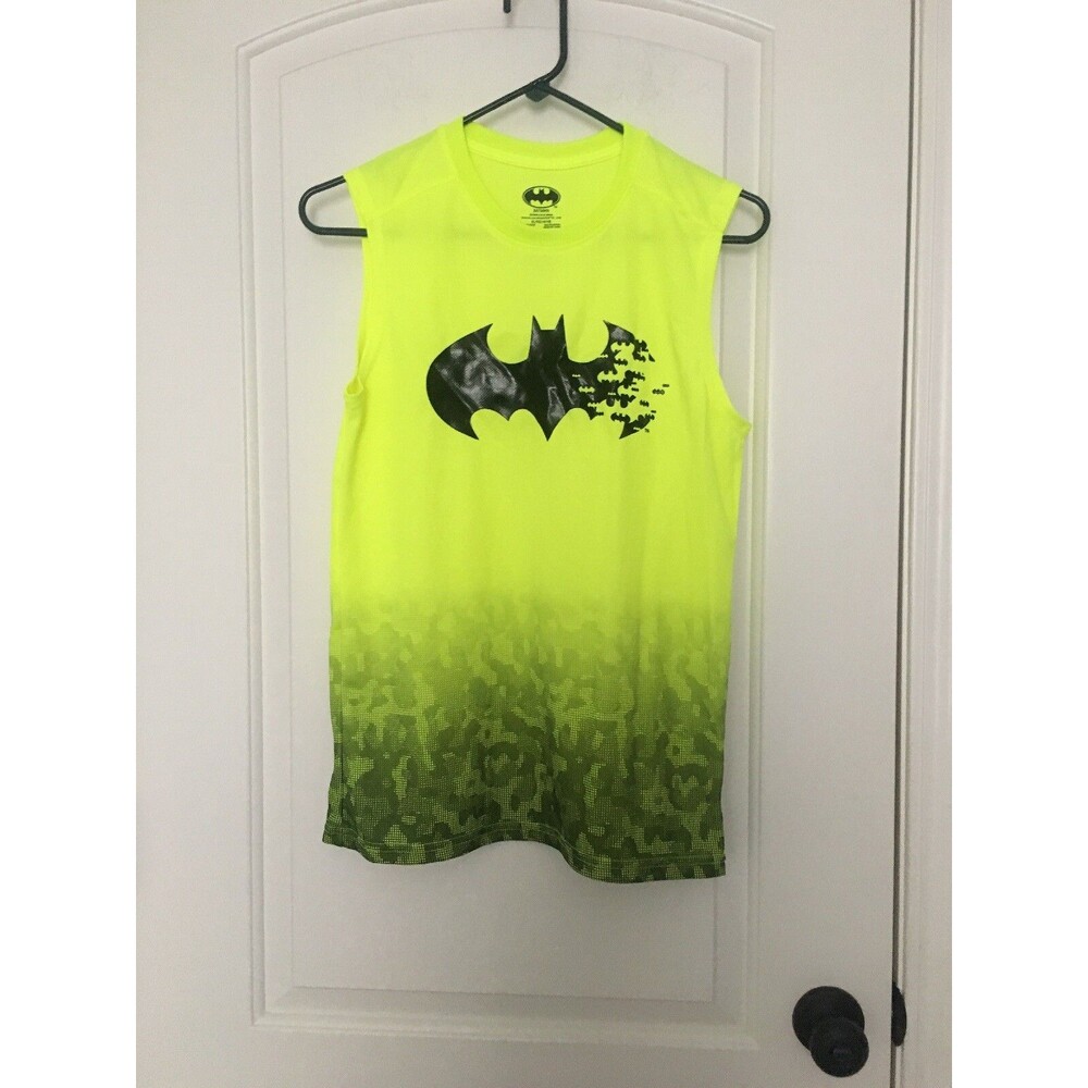 Batman Boys Sleeveless Top Muscle Shirt Activewear Size XL 14/16 Multicolor